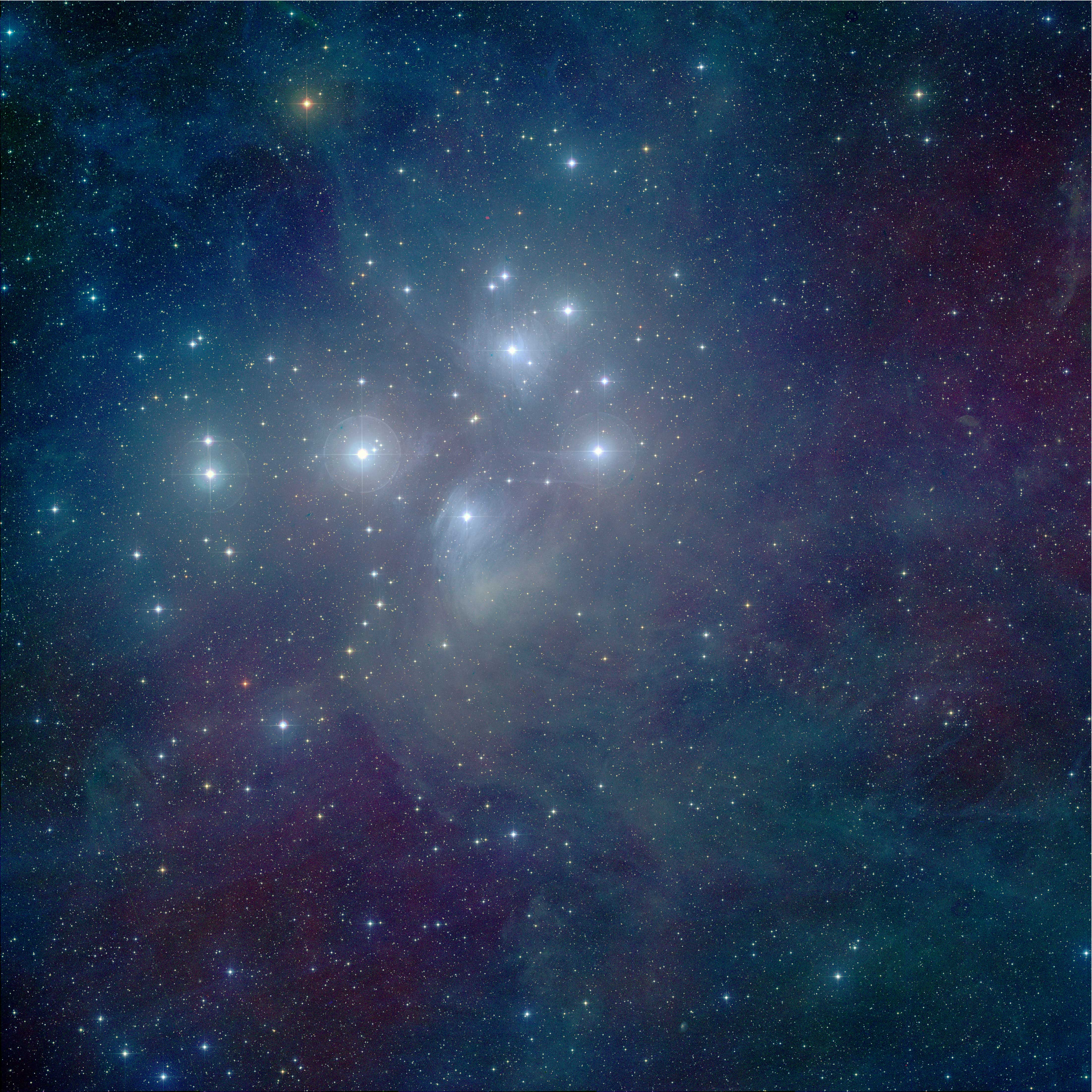 pleiades mosaic from digital sky survey 